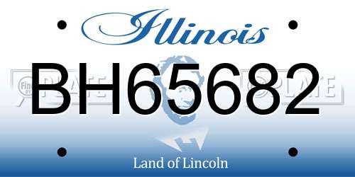 BH65682 Illinois License Plate