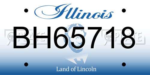 BH65718 Illinois License Plate
