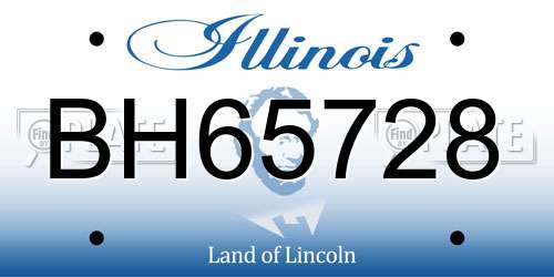 BH65728 Illinois License Plate