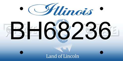 BH68236 Illinois License Plate