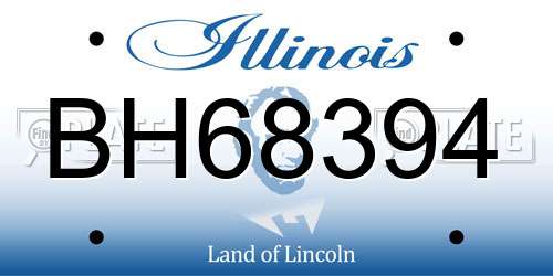 BH68394 Illinois License Plate