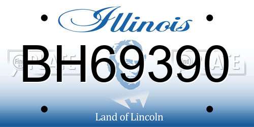 BH69390 Illinois License Plate