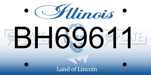 BH69611 Illinois License Plate