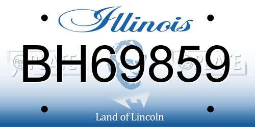 BH69859 Illinois License Plate