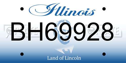 BH69928 Illinois License Plate