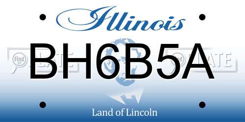 BH6B5A Illinois License Plate