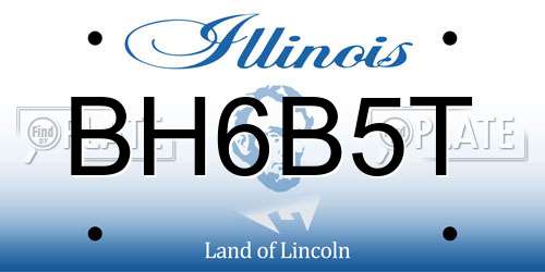 BH6B5T Illinois License Plate