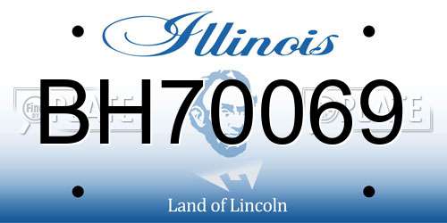 BH70069 Illinois License Plate