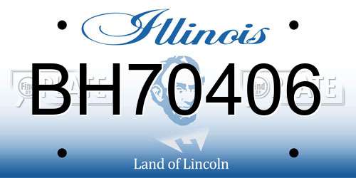 BH70406 Illinois License Plate