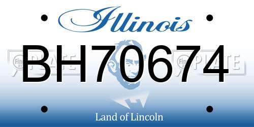 BH70674 Illinois License Plate