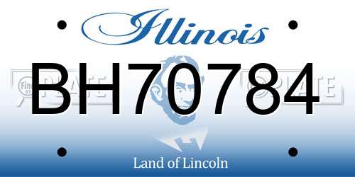 BH70784 Illinois License Plate