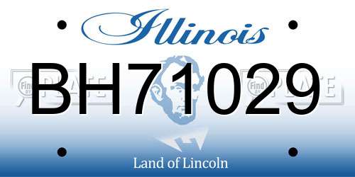 BH71029 Illinois License Plate