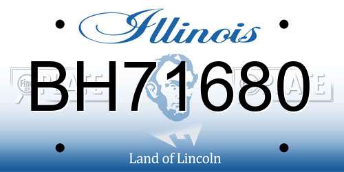 BH71680 Illinois License Plate