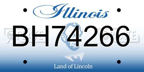 BH74266 Illinois License Plate