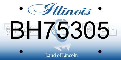 BH75305 Illinois License Plate