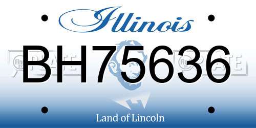 BH75636 Illinois License Plate