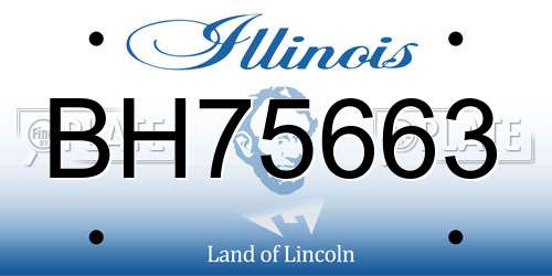 BH75663 Illinois License Plate