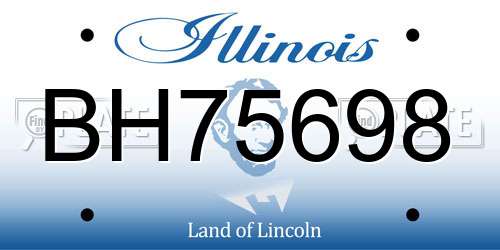 BH75698 Illinois License Plate
