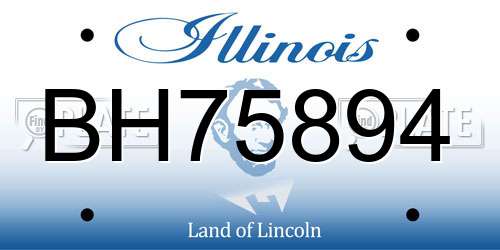 BH75894 Illinois License Plate