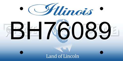 BH76089 Illinois License Plate