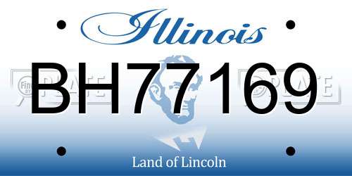 BH77169 Illinois License Plate