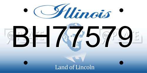 BH77579 Illinois License Plate