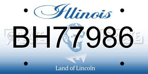 BH77986 Illinois License Plate