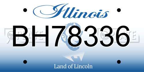 BH78336 Illinois License Plate