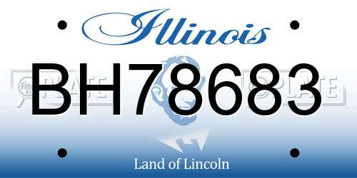 BH78683 Illinois License Plate
