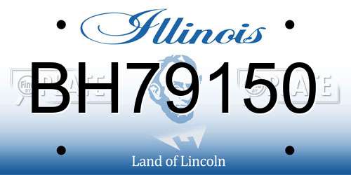 BH79150 Illinois License Plate