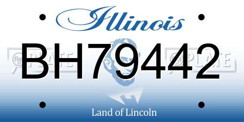 BH79442 Illinois License Plate