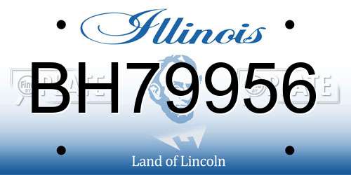 BH79956 Illinois License Plate