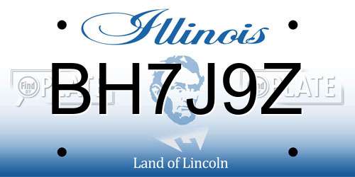 BH7J9Z Illinois License Plate
