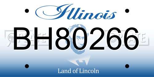 BH80266 Illinois License Plate
