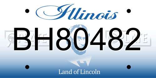 BH80482 Illinois License Plate