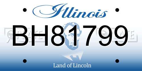 BH81799 Illinois License Plate