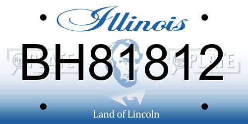 BH81812 Illinois License Plate