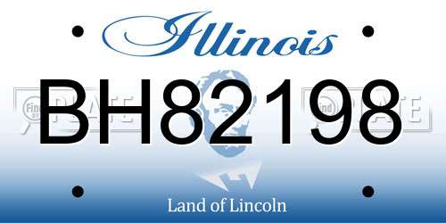 BH82198 Illinois License Plate