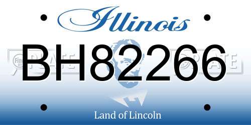 BH82266 Illinois License Plate