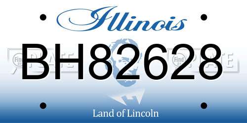 BH82628 Illinois License Plate