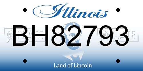 BH82793 Illinois License Plate