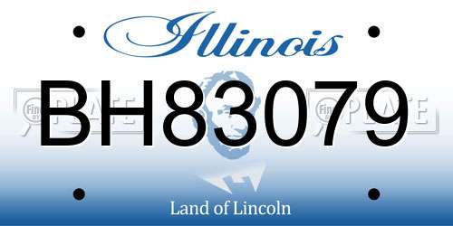 BH83079 Illinois License Plate