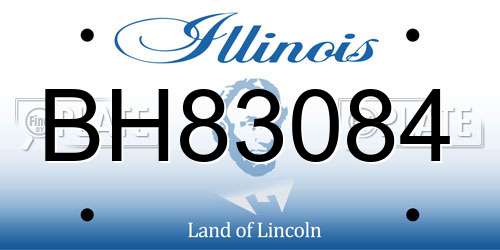 BH83084 Illinois License Plate