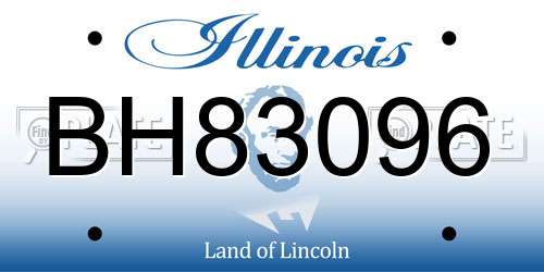 BH83096 Illinois License Plate