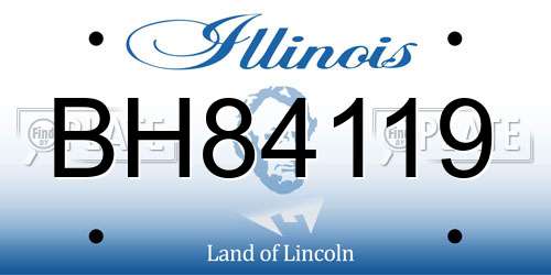BH84119 Illinois License Plate