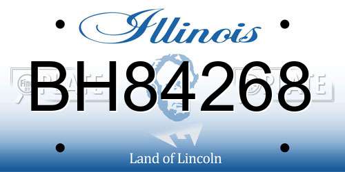 BH84268 Illinois License Plate