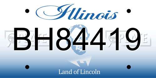 BH84419 Illinois License Plate