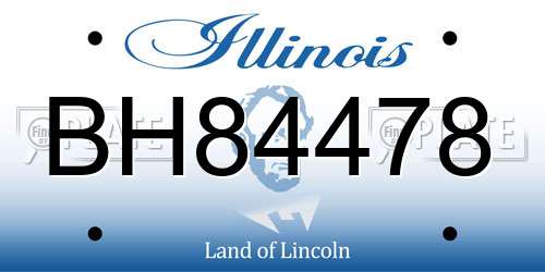 BH84478 Illinois License Plate