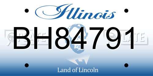 BH84791 Illinois License Plate