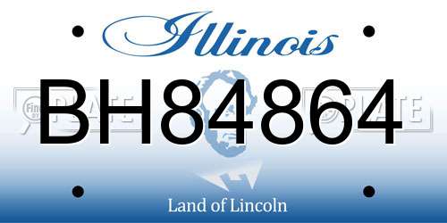 BH84864 Illinois License Plate